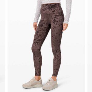 Lululemon Wunder Lounge Tight 28 in - Crushed Velvet - French Press - Size 0